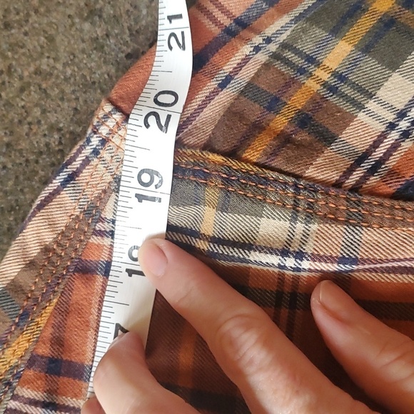 G.H. Bass & Co. Casual Button Down Long Sleeve Heavier Fall Plaid Sz. L Shirt - Picture 4 of 12